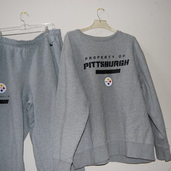 NIKE PITTSBURGH STEELERS SWEATSUIT SHIRT (66) + PANTS NFL TEAM ISSUED (SIZE 3XL) - Picture 3 of 16